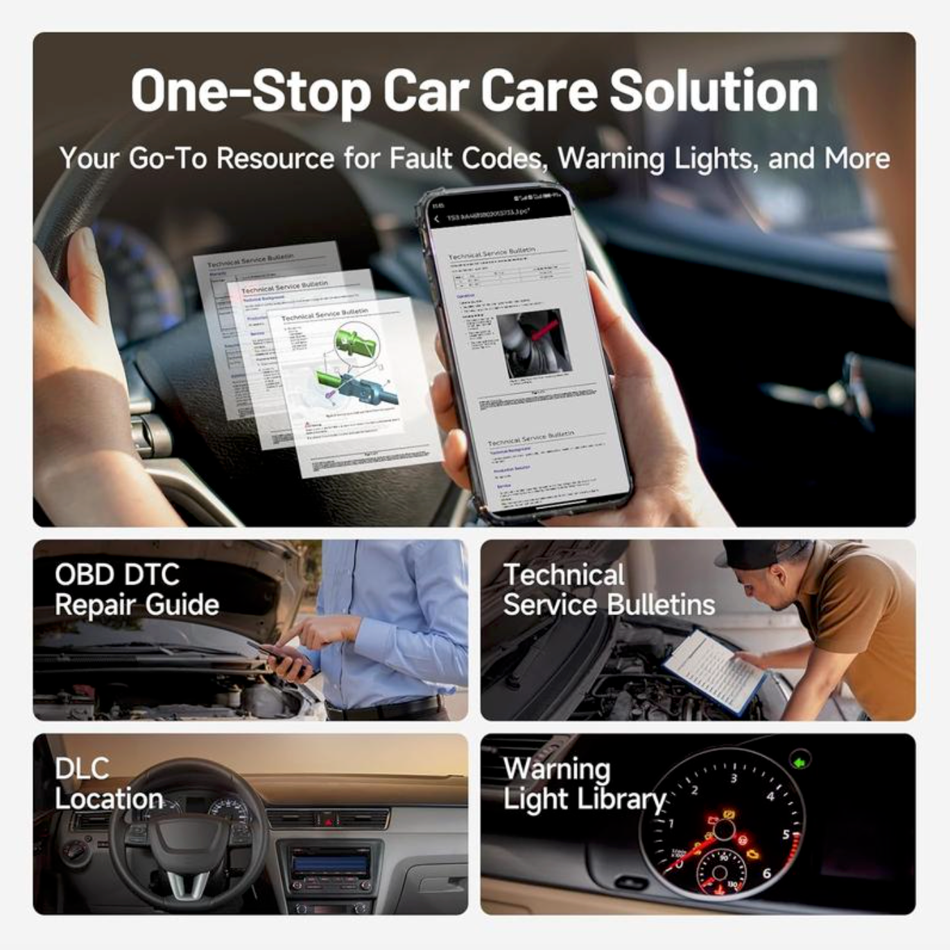 Bluetooth-Compatible OBD2 Car Diagnostic Scanner – All-System Vehicle Health & Reset Tool