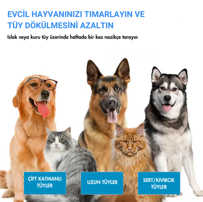 Evcil Hayvanlar İçin Spreyli Profesyonel Tüy Toplama Fırçası