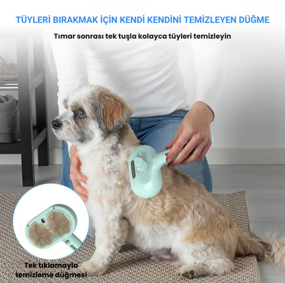 Evcil Hayvanlar İçin Spreyli Profesyonel Tüy Toplama Fırçası