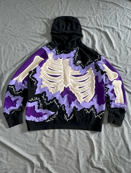 Midnight Storm Skeleton Pulse Hoodie