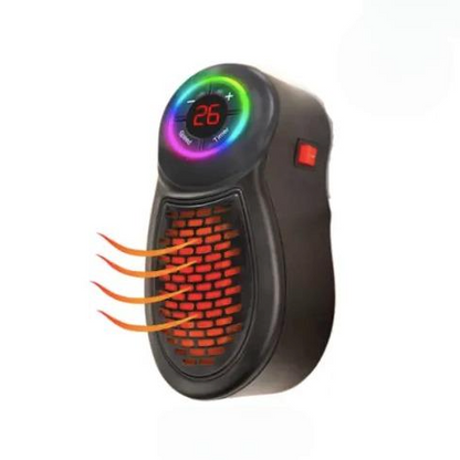 Plug-In Go Heater – Portable Ceramic Fan Heater with Adjustable Temperature & Remote Control