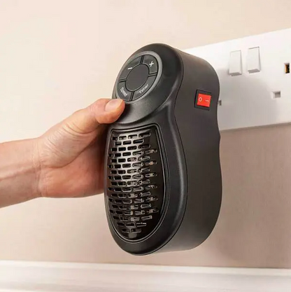 Plug-In Go Heater – Portable Ceramic Fan Heater with Adjustable Temperature & Remote Control