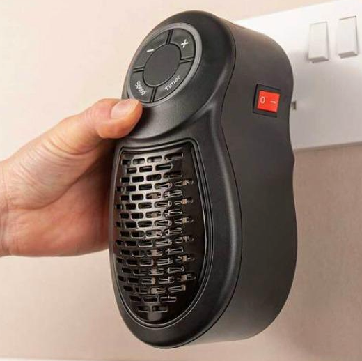 Plug-In Go Heater – Portable Ceramic Fan Heater with Adjustable Temperature & Remote Control