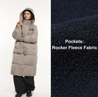 Women’s Classic Long Winter Puffer – Hooded Quilted Coat with Water & Stain Resistant Finish