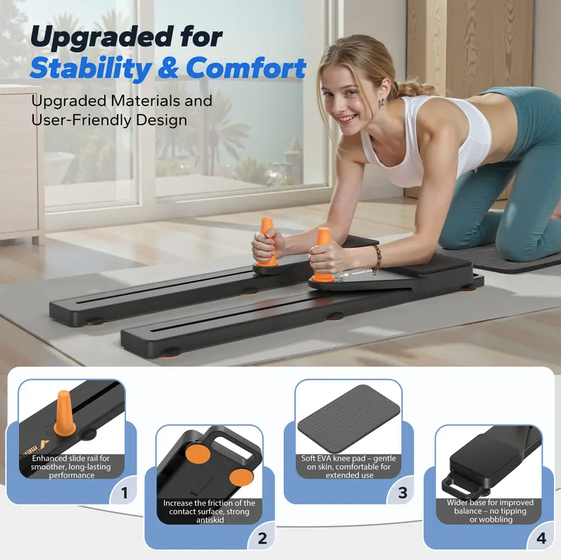 Multi-Functional Adjustable Ab Exercise Board – Home Core & Pilates Training with Knee Pad