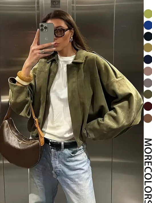 Short Jacket for Women – Lightweight Spring & Autumn Cropped Coat with Woven Fabric