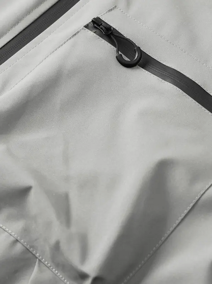 Men’s Waterproof & Windproof Hooded Jacket – Lightweight Outdoor Zip-Up with Secure Pockets