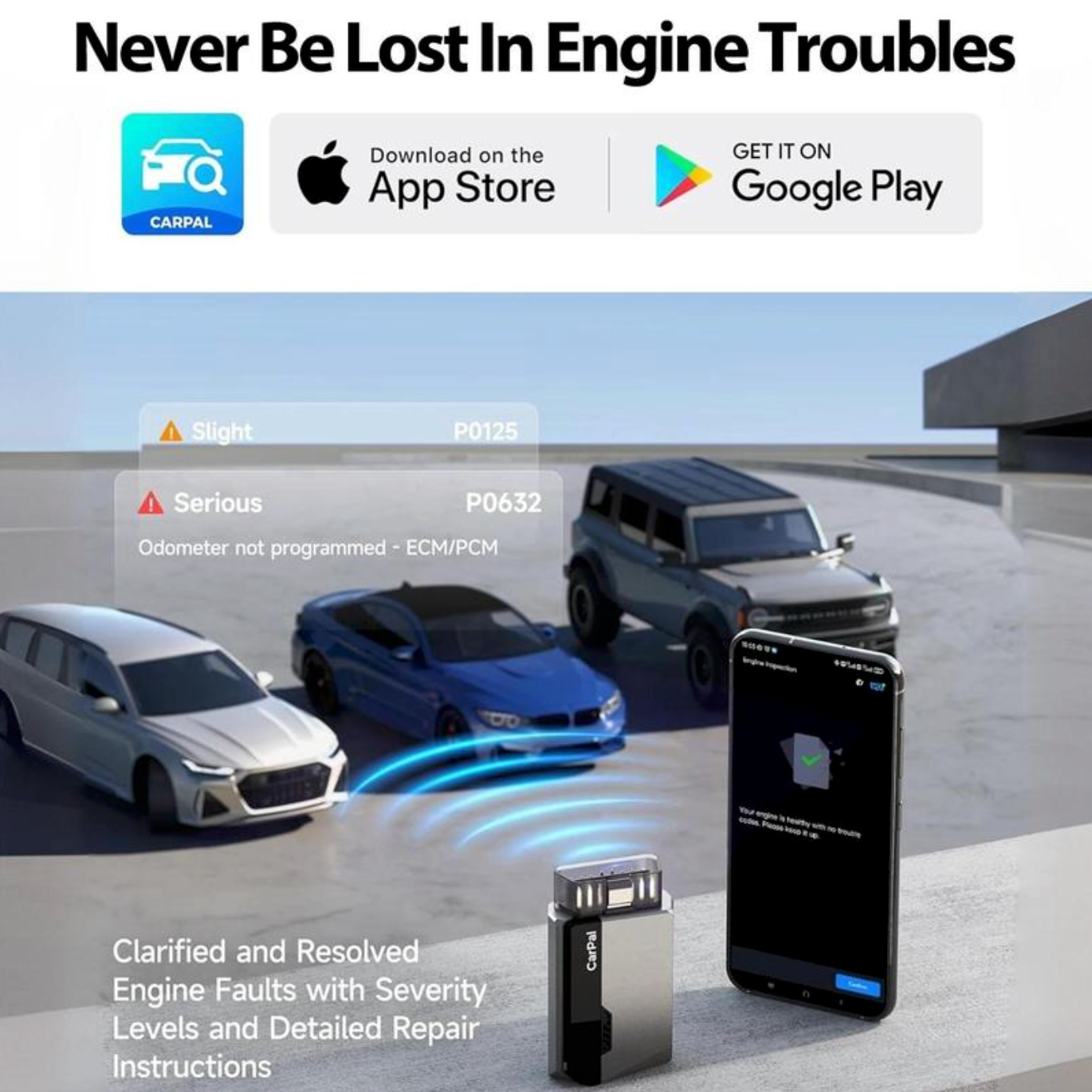 Bluetooth-Compatible OBD2 Car Diagnostic Scanner – All-System Vehicle Health & Reset Tool