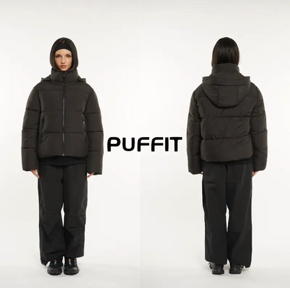 Women’s Winter Quilted Jacket with Removable Hood – Water-Repellent, Stain-Resistant, Lightweight Warm Coat