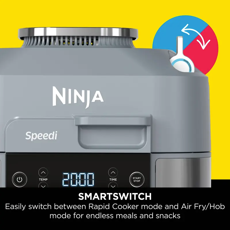 10-in-1 Rapid Multi-Cooker with Air Fryer & Steamer – 5.7 L Capacity, Complete Meals in 15 Minutes